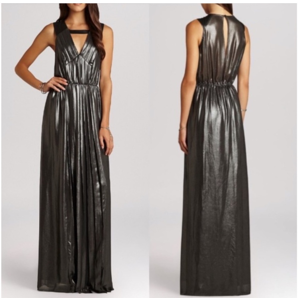 Pre- owned BCBGeneration Pleated Long Cocktail Dress NWT